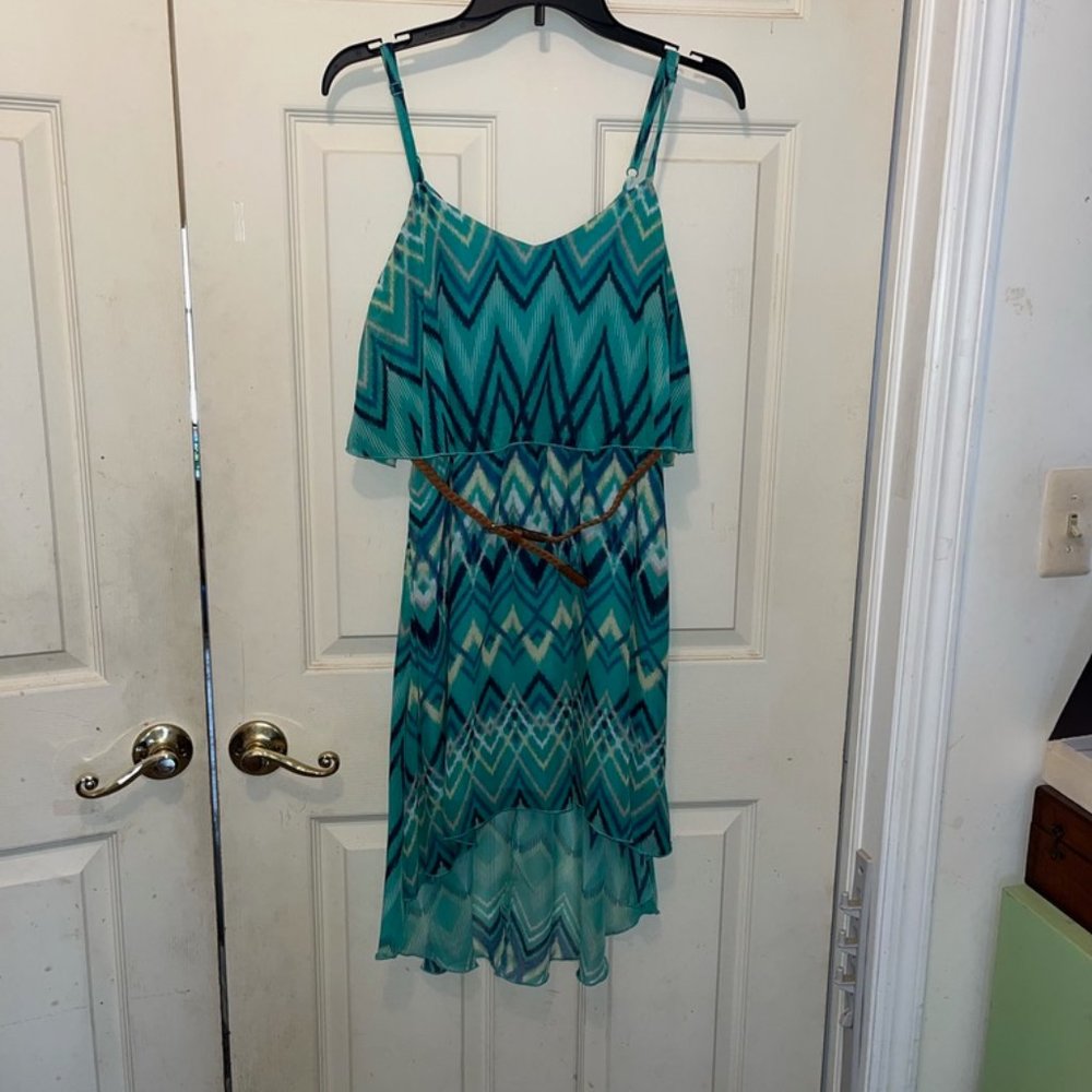 Lily Rose Turquoise Hi-Low Dress Woman's Size M